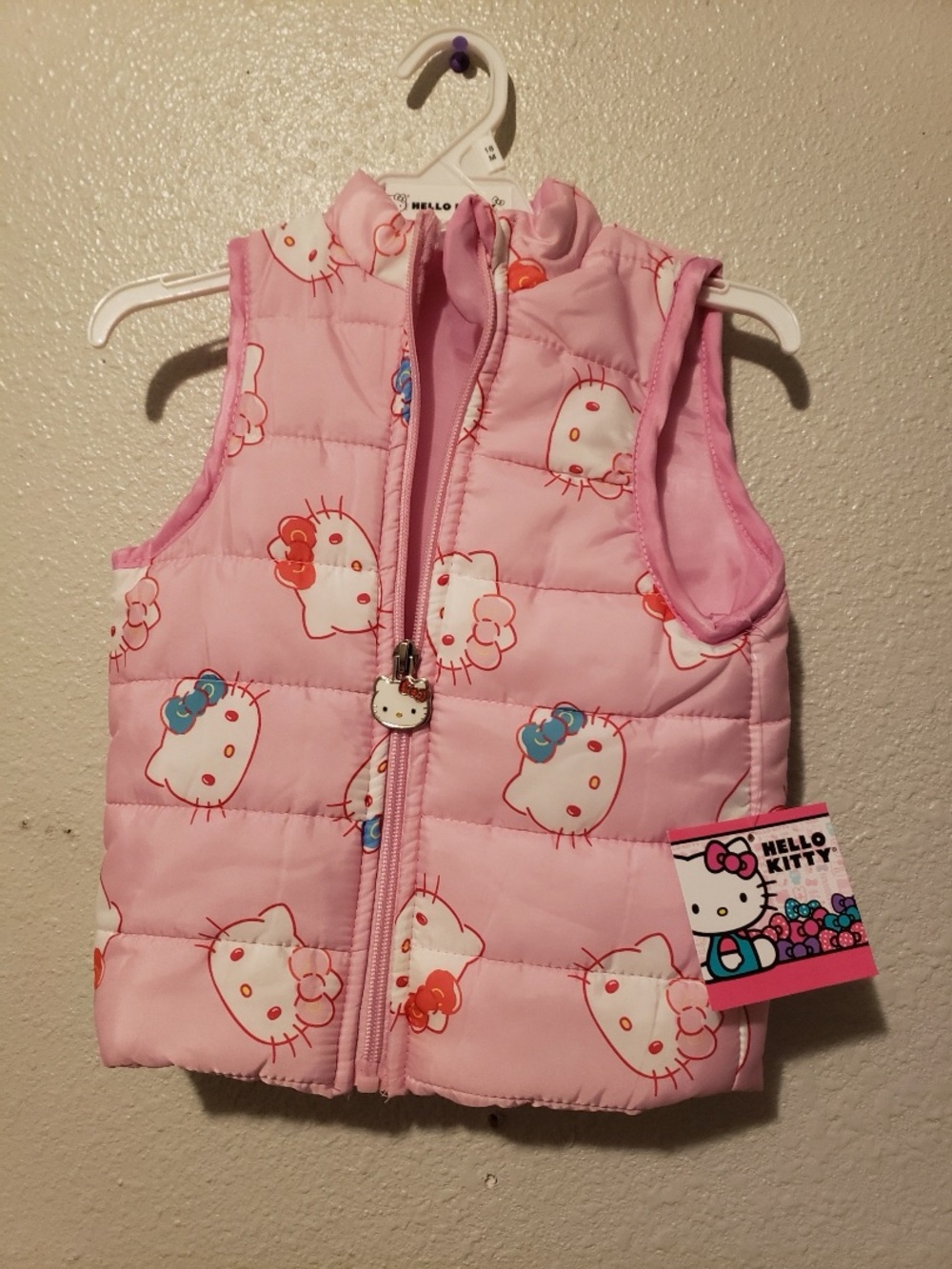 Hello Kitty Pink Quilted Sleeveless Vest for Kids